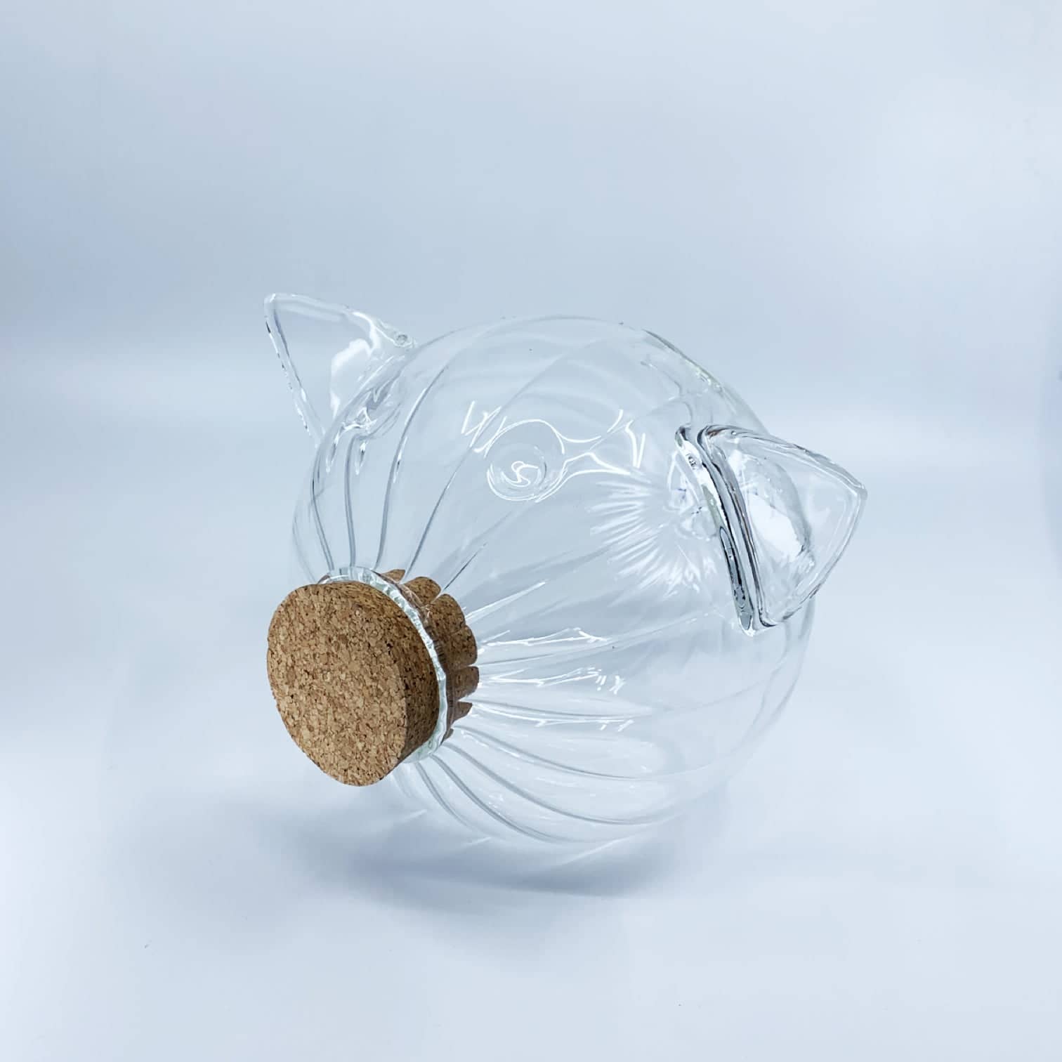 Glass Piggy Bank GLASS Collection M STRIPED