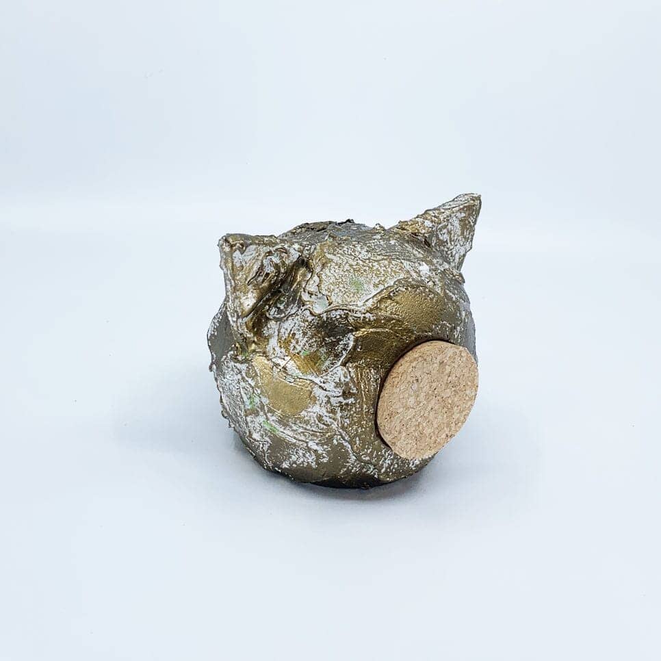 Ceramic Piggy Bank - Grunge Collection | Vintage Money Box Jar BRONZE S - 13x19x14 cm