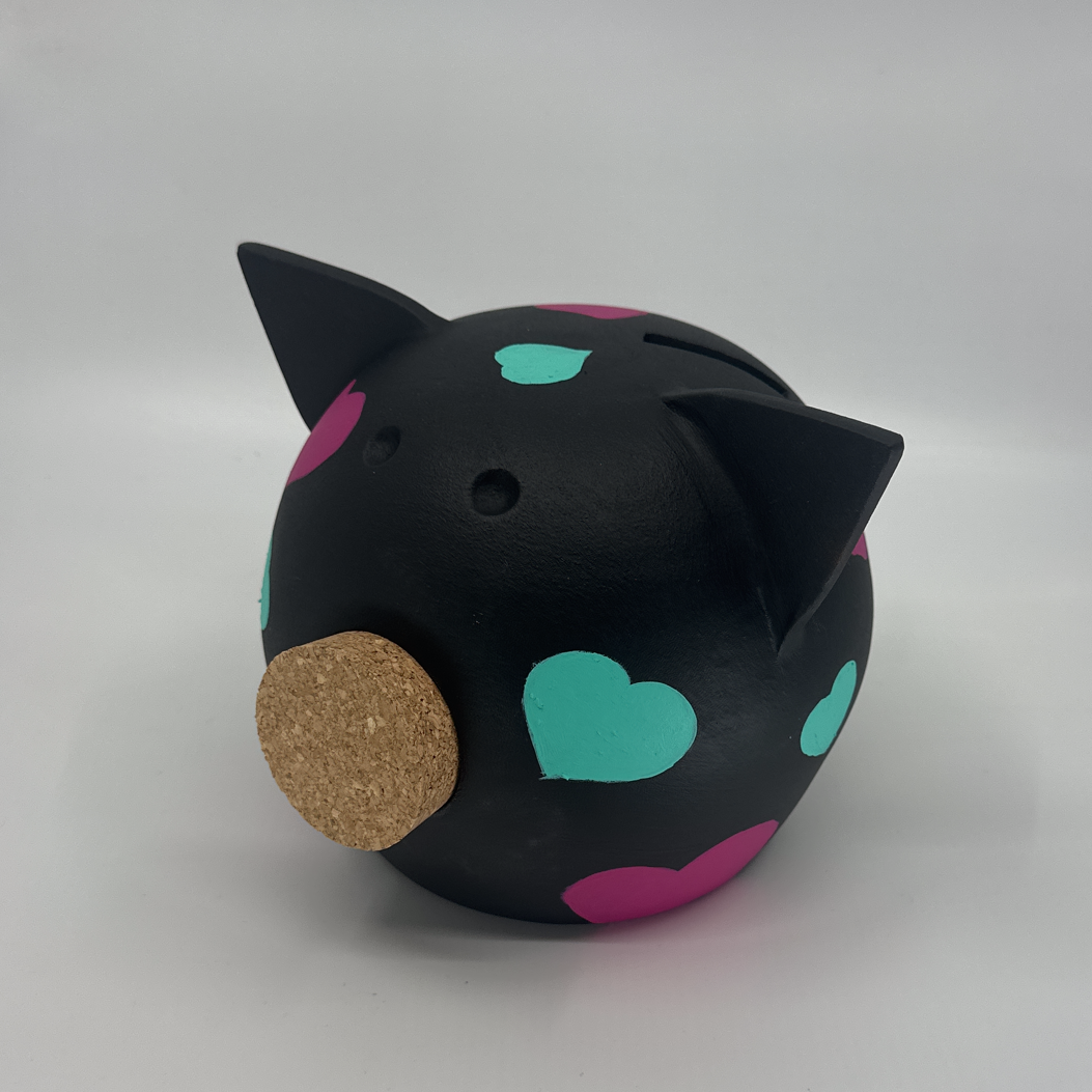 Joy of Hearts | Handmade Ceramic Piggy Bank M