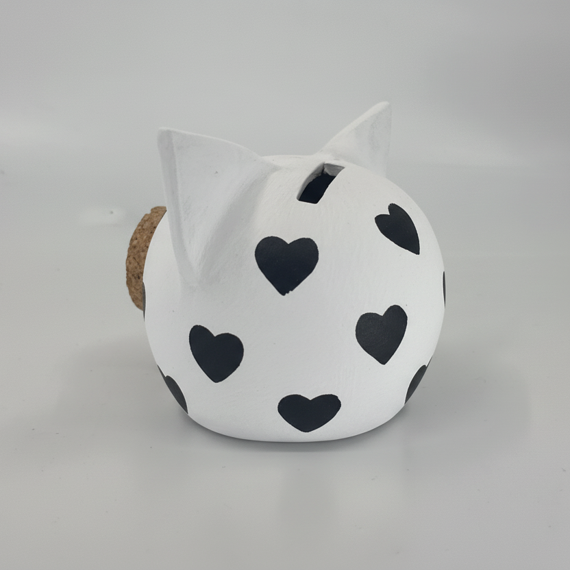 Queen of Hearts | Handmade Ceramic Piggy Bank M