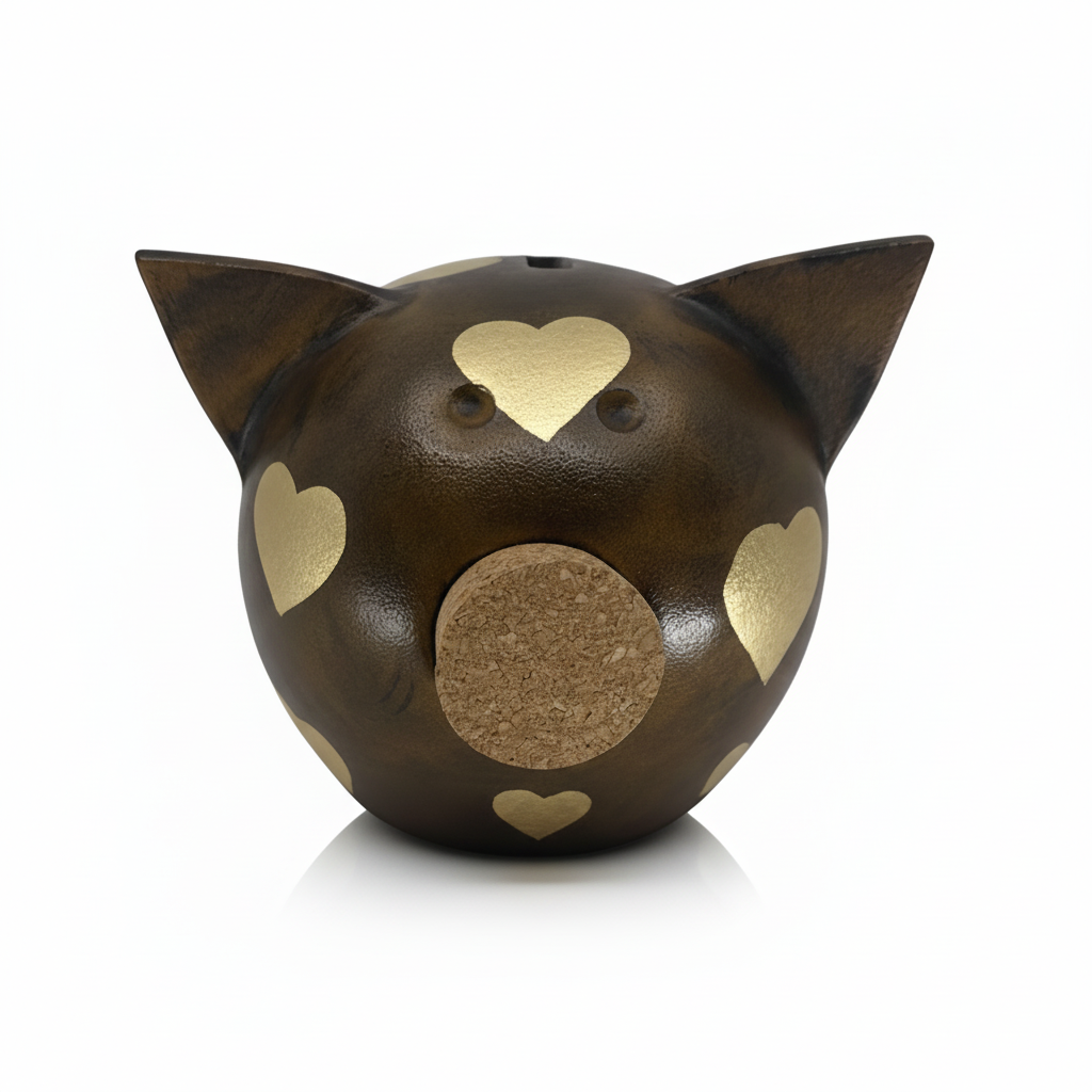 Golden Hearts | Handmade Piggy Bank