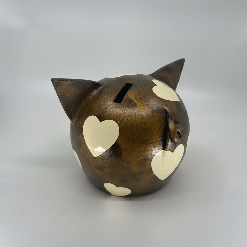 Golden Hearts | Handmade Piggy Bank