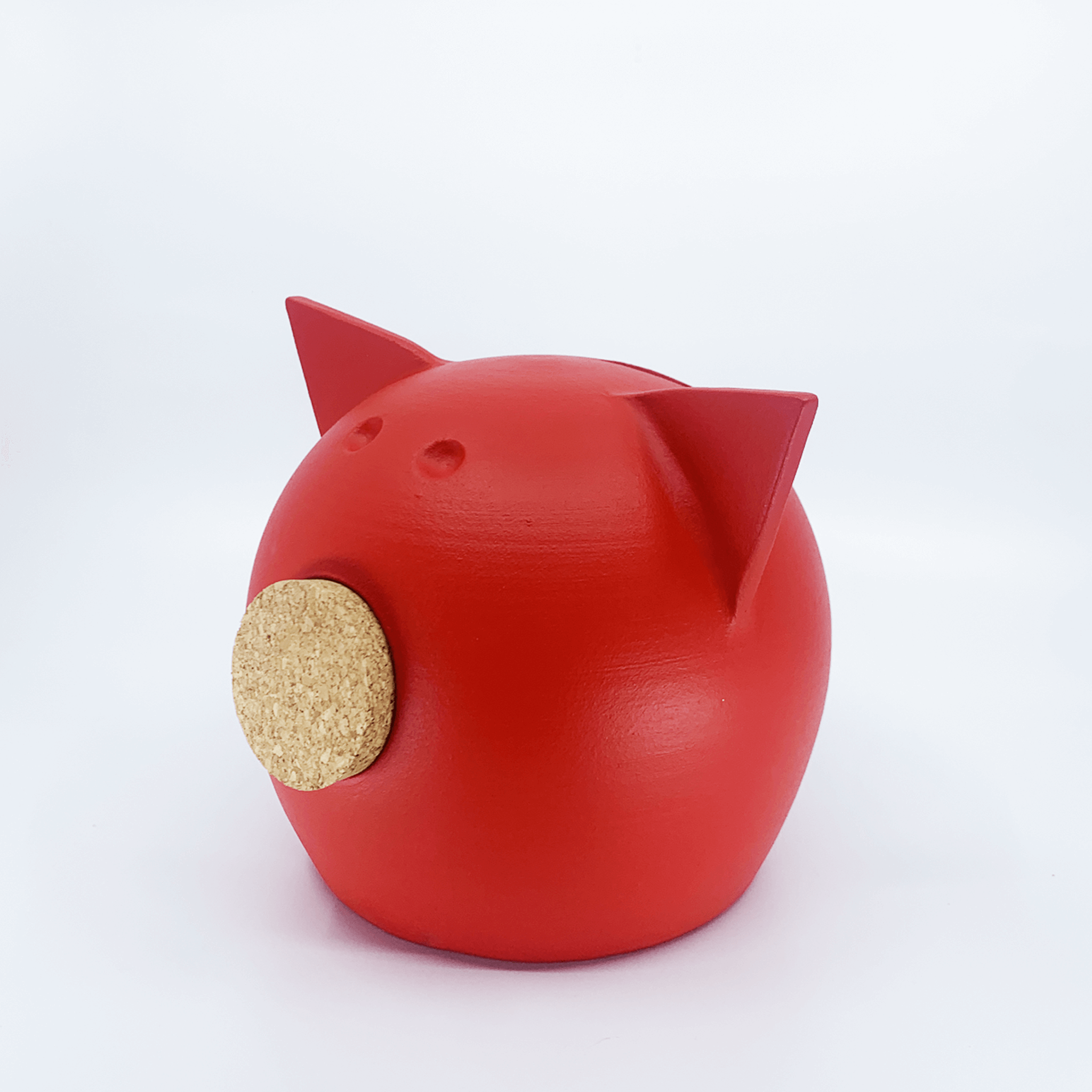 Handmade Ceramic Blackboard Piggy Bank - The Chalk Collection Red