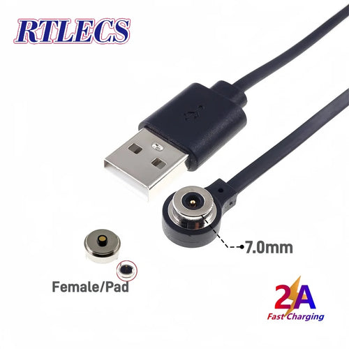 1 /5/10 Pcs 2A Spring Loaded DC Magnetic Pogo Pin Connector USB Cable Waterproof Power Charge High Current Adapter Strong Force