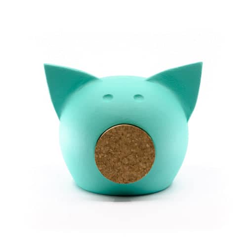 Handmade Ceramic Blackboard Piggy Bank - The Chalk Collection Turquoise - Ai Aqua 2021 S