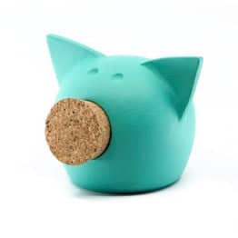 Handmade Ceramic Blackboard Piggy Bank - The Chalk Collection Turquoise - Ai Aqua 2021