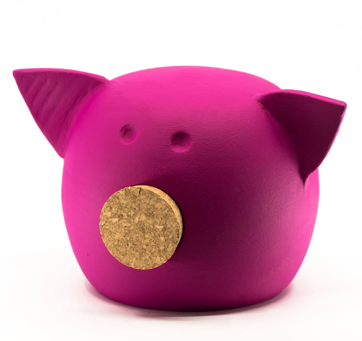 Handmade Ceramic Blackboard Piggy Bank - The Chalk Collection Pink M