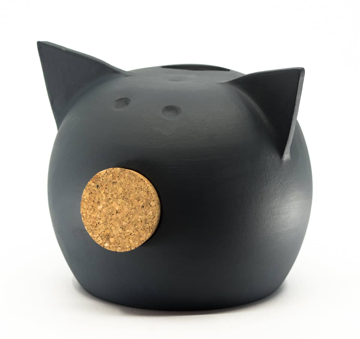 Handmade Ceramic Blackboard Piggy Bank - The Chalk Collection Grey M