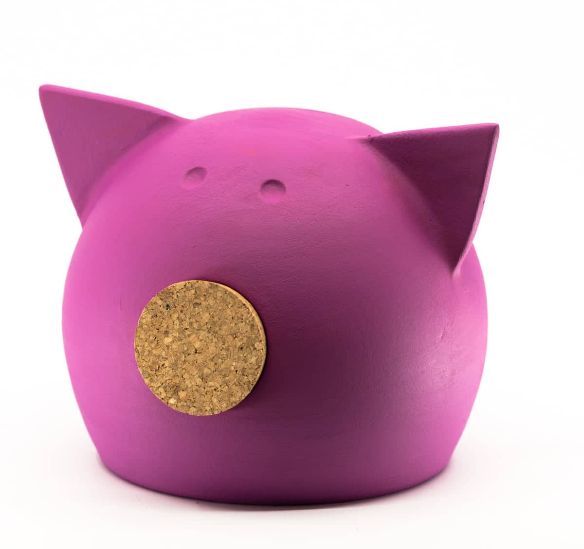 Handmade Ceramic Blackboard Piggy Bank - The Chalk Collection Magenta M