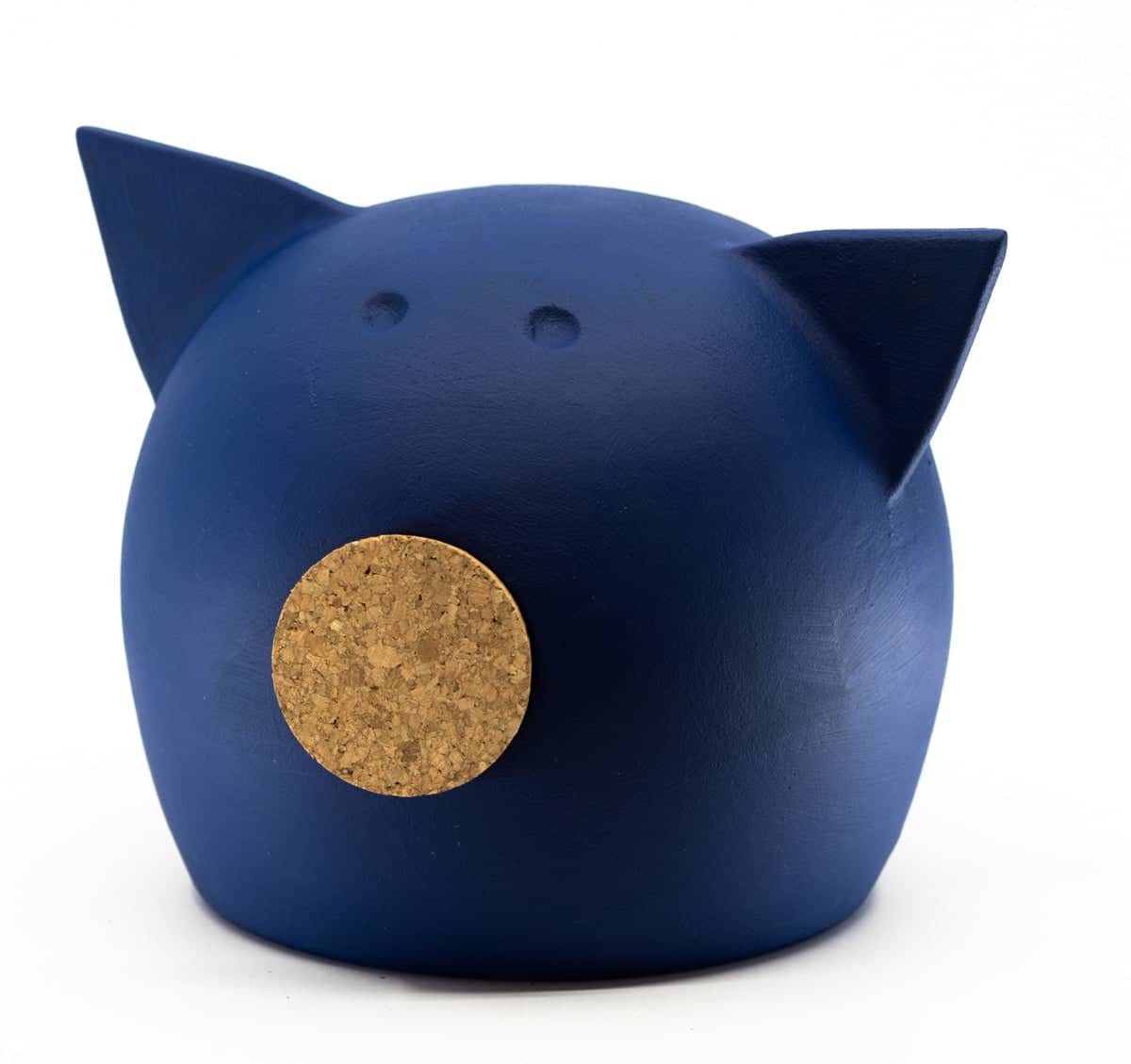 Handmade Ceramic Blackboard Piggy Bank - The Chalk Collection Dark Blue - Donaublau 2020 M