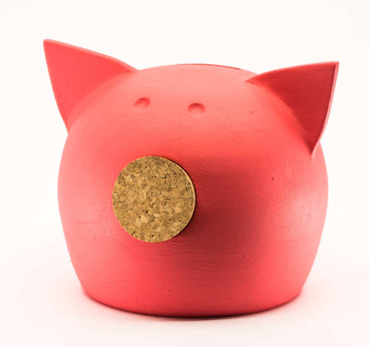 Handmade Ceramic Blackboard Piggy Bank - The Chalk Collection Pink - Living Coral 2019 M