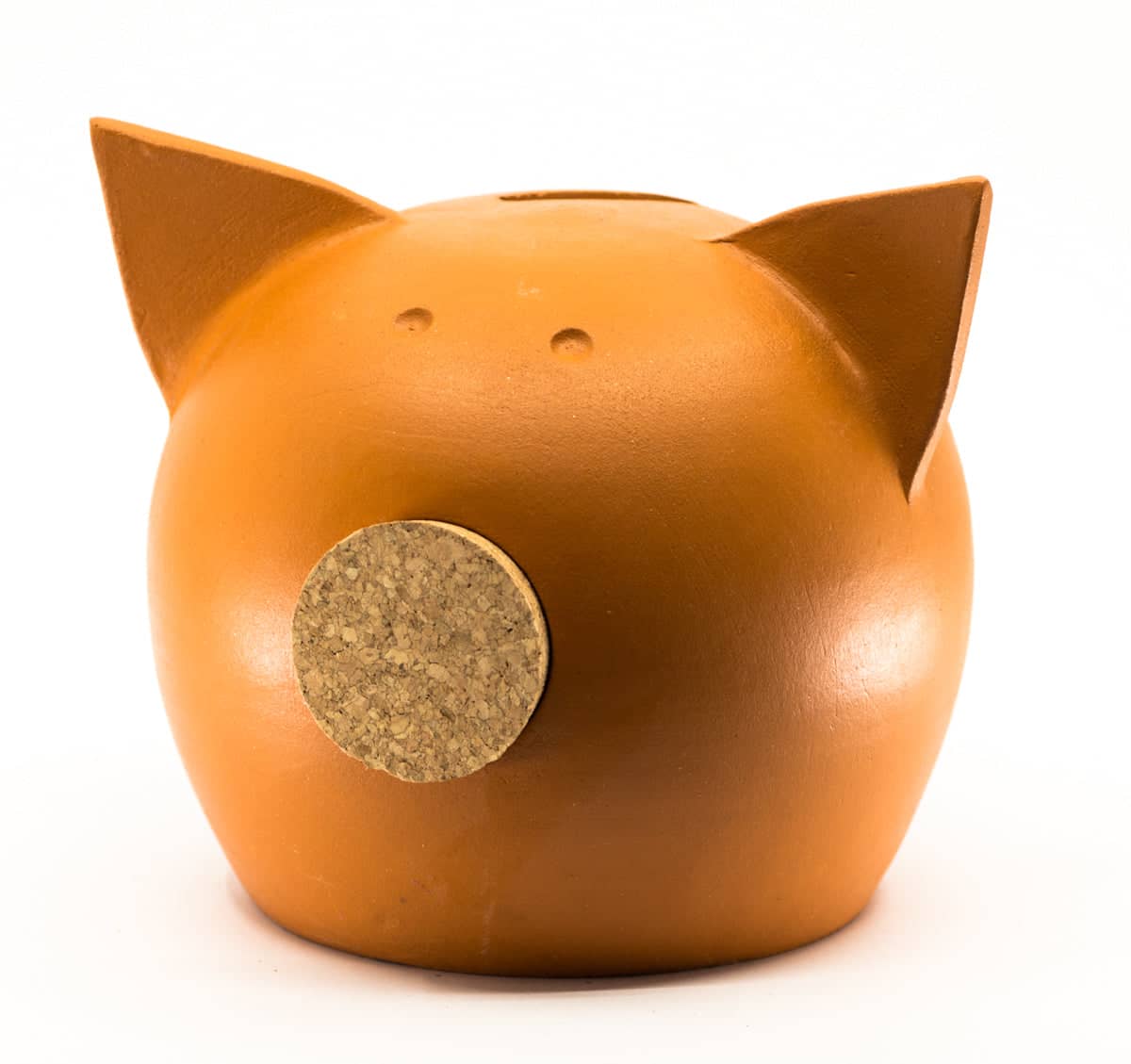 Handmade Ceramic Blackboard Piggy Bank - The Chalk Collection Orange M