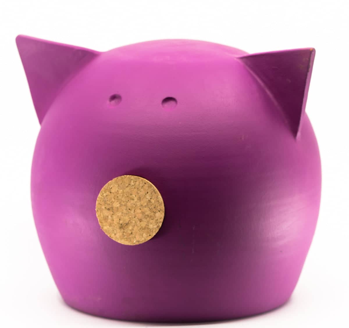 Handmade Ceramic Blackboard Piggy Bank - The Chalk Collection Magenta L