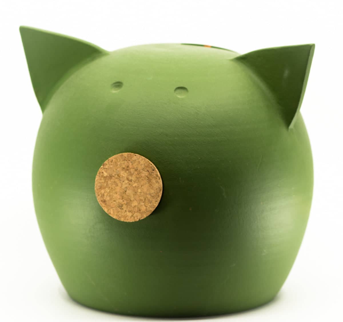 Handmade Ceramic Blackboard Piggy Bank - The Chalk Collection Green L
