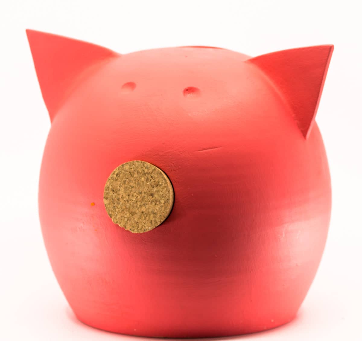 Handmade Ceramic Blackboard Piggy Bank - The Chalk Collection Pink - Living Coral 2019 L