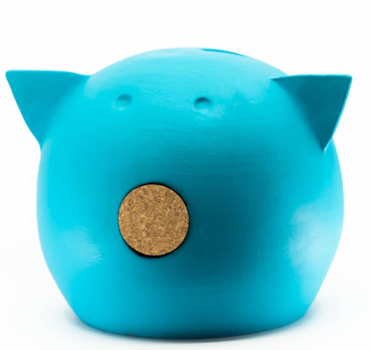 Handmade Ceramic Blackboard Piggy Bank - The Chalk Collection Blue L