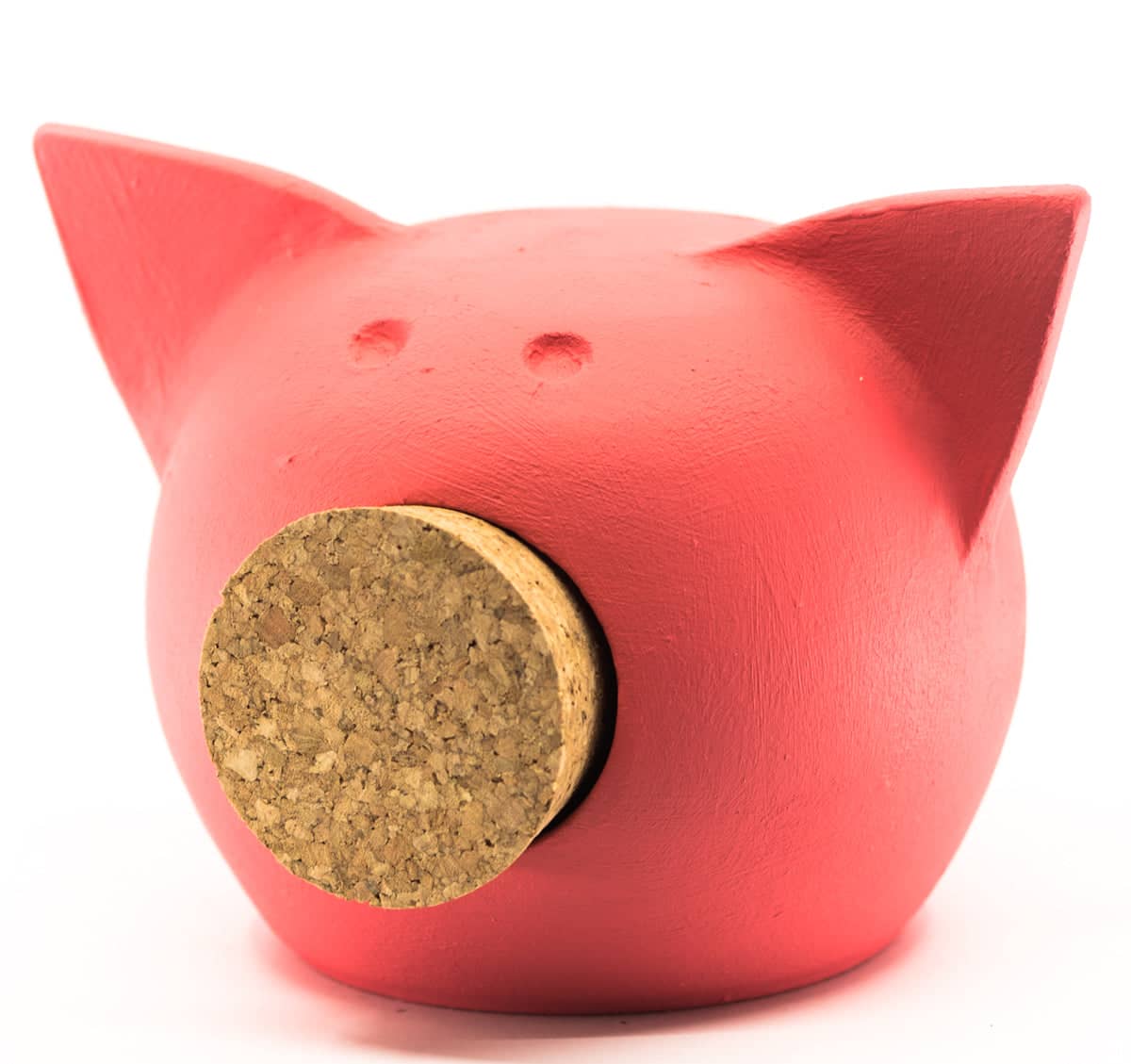 Handmade Ceramic Blackboard Piggy Bank - The Chalk Collection Pink - Living Coral 2019 S