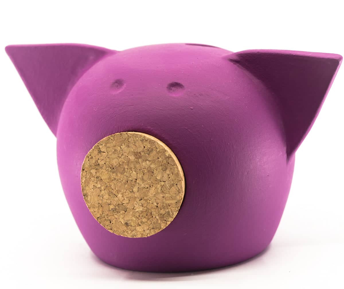 Handmade Ceramic Blackboard Piggy Bank - The Chalk Collection Magenta