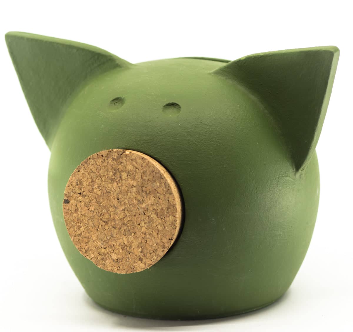 Handmade Ceramic Blackboard Piggy Bank - The Chalk Collection Green