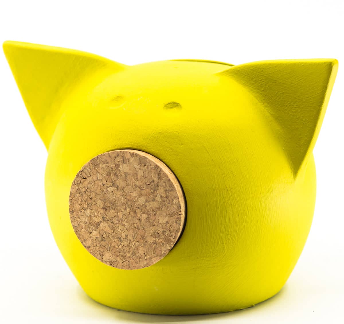 Handmade Ceramic Blackboard Piggy Bank - The Chalk Collection Yellow