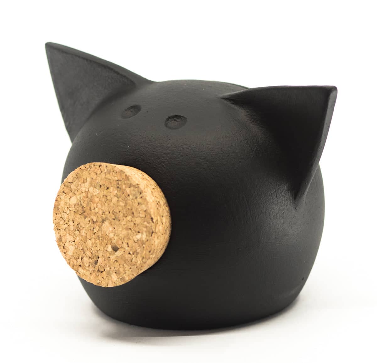 Handmade Ceramic Blackboard Piggy Bank - The Chalk Collection Black XS