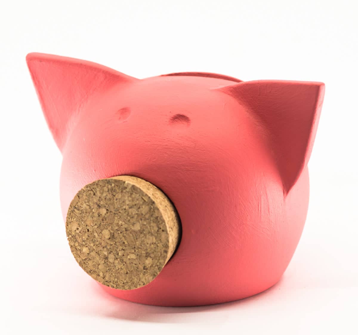 Handmade Ceramic Blackboard Piggy Bank - The Chalk Collection Pink - Living Coral 2019