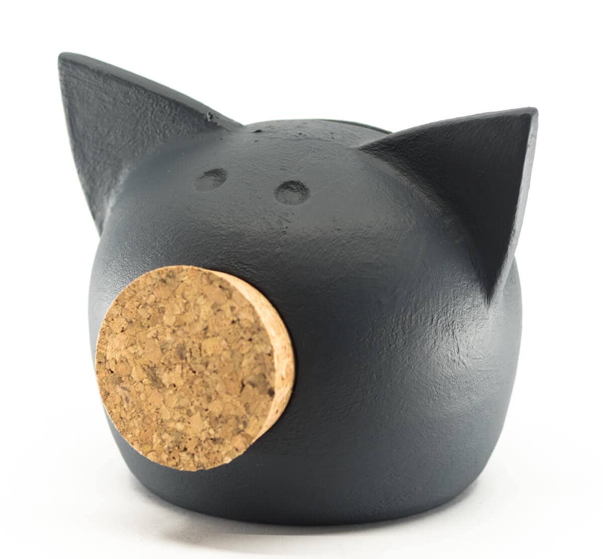 Handmade Ceramic Blackboard Piggy Bank - The Chalk Collection Grey XXS