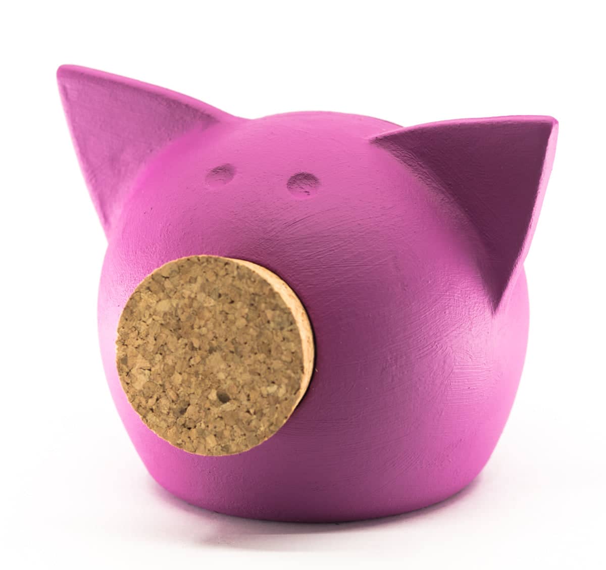 Handmade Ceramic Blackboard Piggy Bank - The Chalk Collection Magenta XS