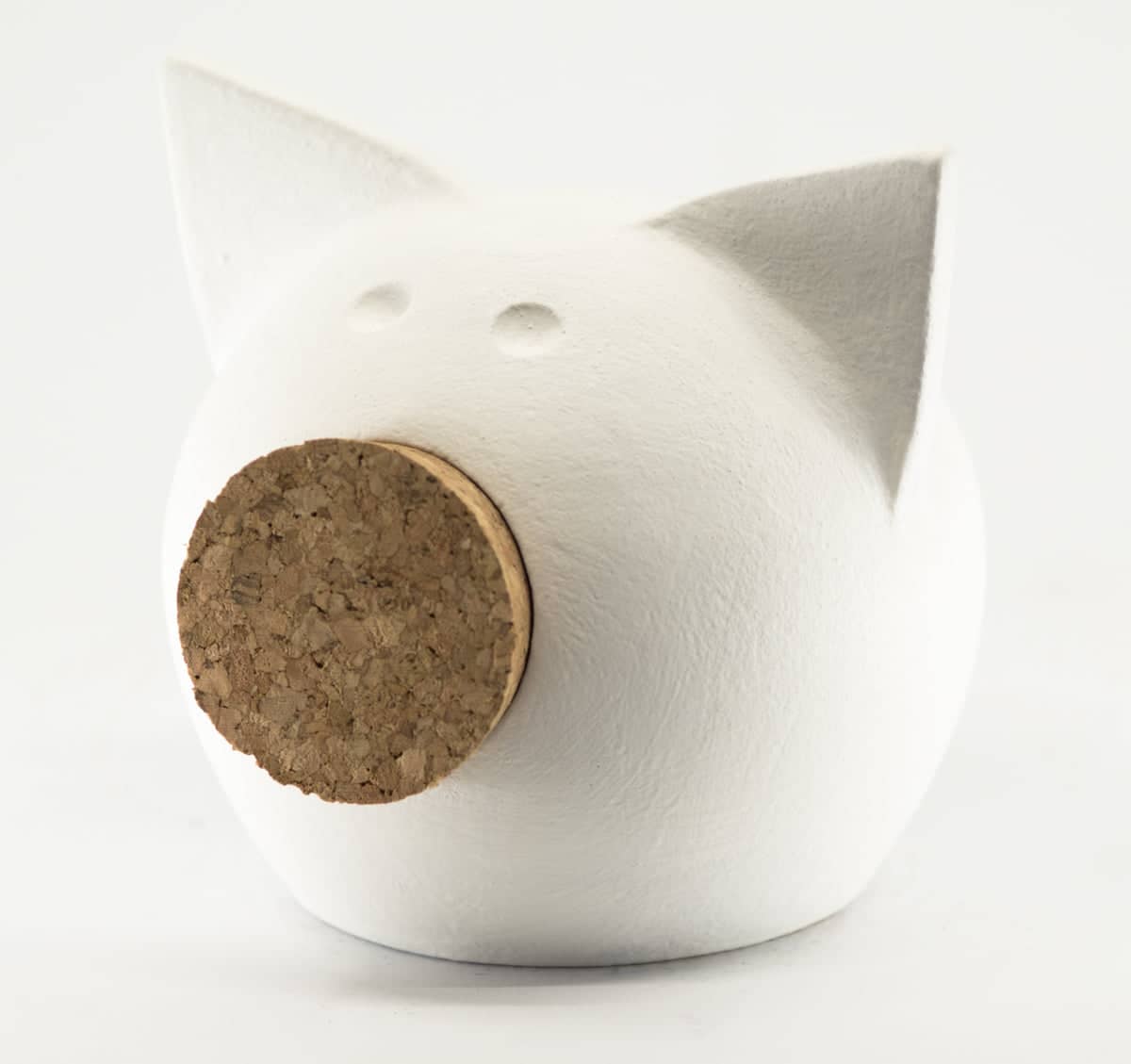 Handmade Ceramic Blackboard Piggy Bank - The Chalk Collection White