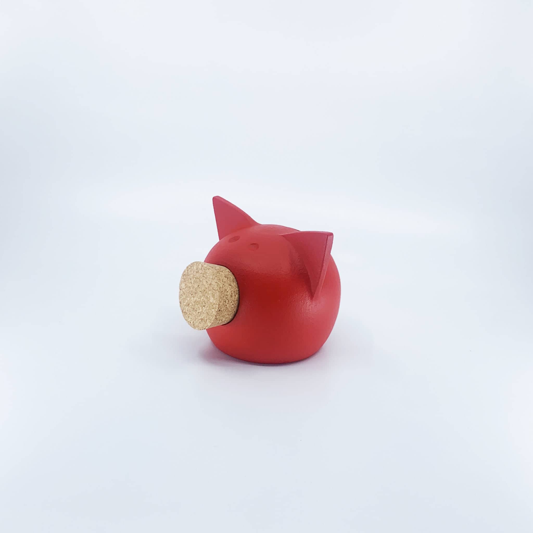 Handmade Ceramic Blackboard Piggy Bank - The Chalk Collection Red XXS